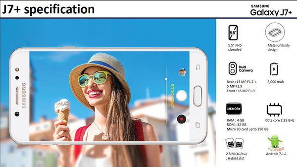 Samsung sắp tung Galaxy J7+ chụp xóa phông như Note 8